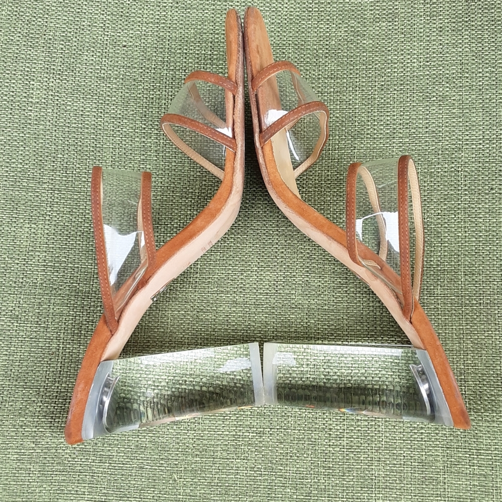 Ritch Erani NYFC clear block heel slide sandal. - Picture 8 of 11